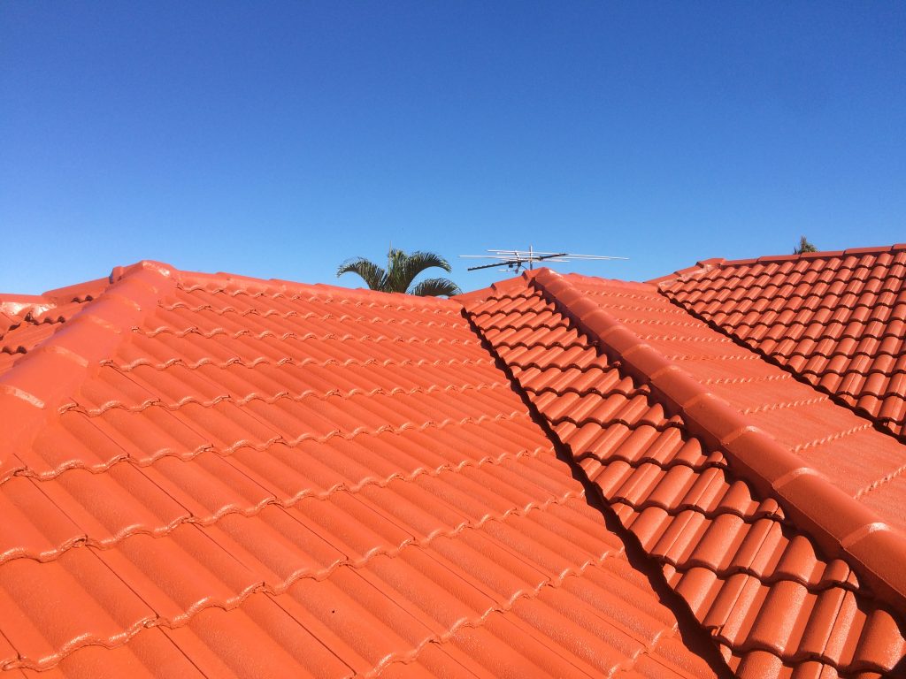 Roof pointing work being finished by hand